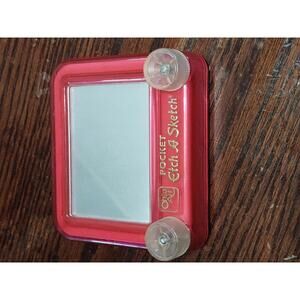 Vintage Red Travel Etch A Sketch Ohio Art Nice Condition